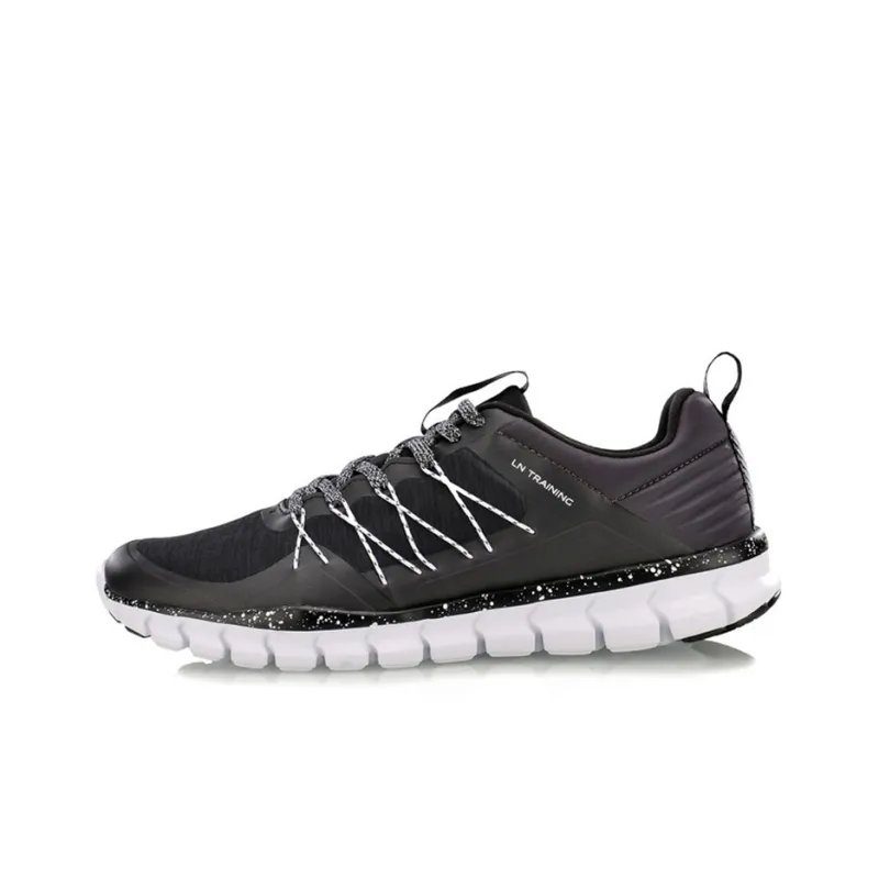 LiNing 24H Low-Top Running Shoes Unisex Black White-0