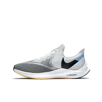 Nike Zoom Winflo 6 Cushioned Slip-Resistant Low-Top Marathon Running Shoes Unisex White Gold Orange