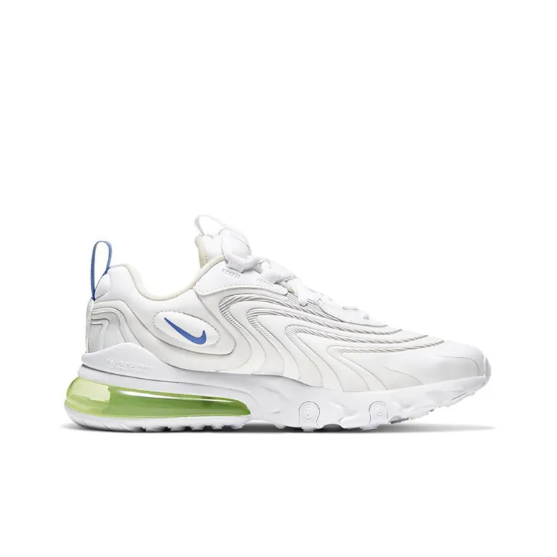 Nike Air Max 270 Cushioning Anti-Slip And Wear-Resistant Low-Top Marathon Running Shoes GS White Blue Green-1