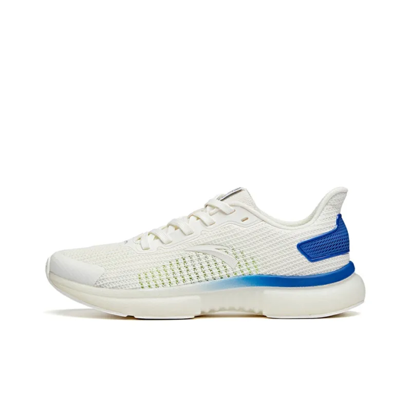 Anta Cushioning Anti-Slip And Wear-Resistant Lightweight Rebound Low-Top Running Shoes Men's White Blue-0