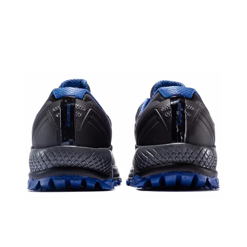 Saucony Peregrine Peregrine 8 GTX Low-Top Running Shoes Men's Black Gray Blue-3