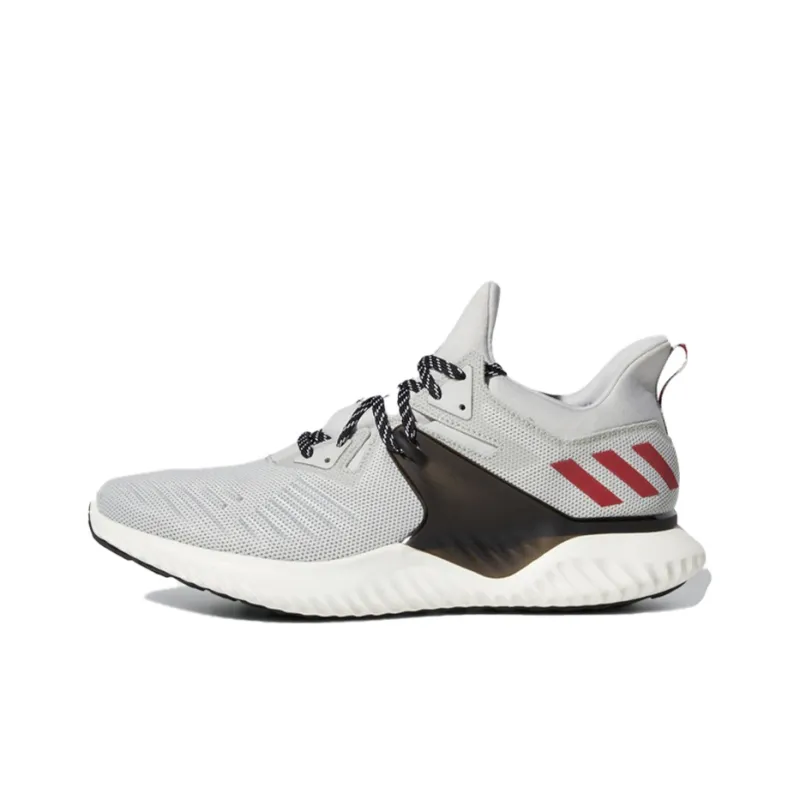 Adidas AlphaBounce Beyond 2 Anti Slip Wear Resistant Low Top Marathon Running Shoes Men's Gray White Red-1