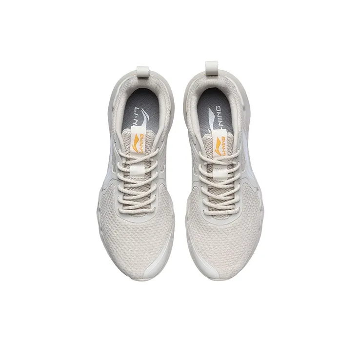 LiNing Shock Absorbers Low Top Running Shoes Unisex Pearl White-3