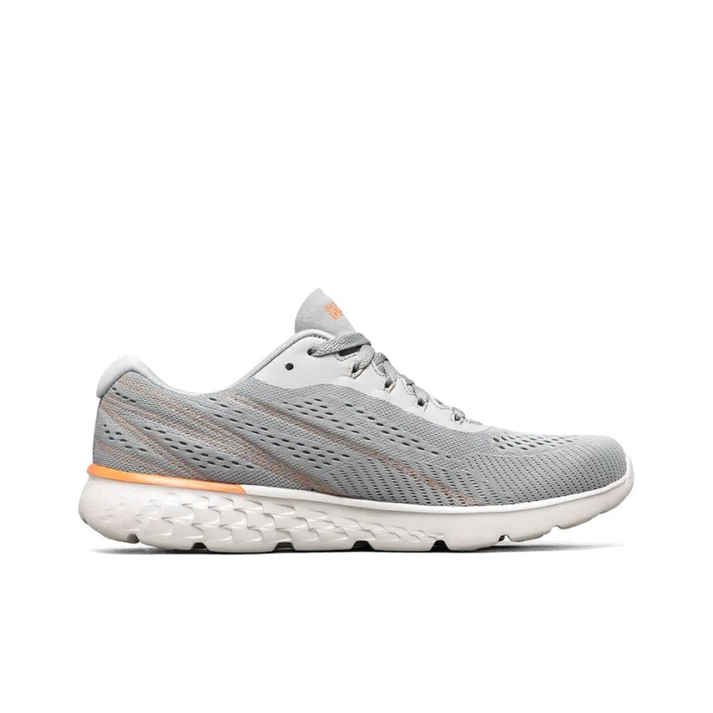Skechers Go Run 400 Anti Slip Wear Resistant Low Top Training Running Shoes Men's Gray Orange-1