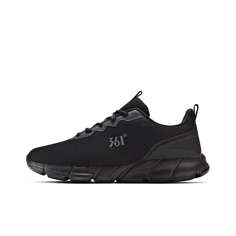 361° Cushioning Anti Slip And Wear Resistant Low Top Running Shoes Men's Black-0