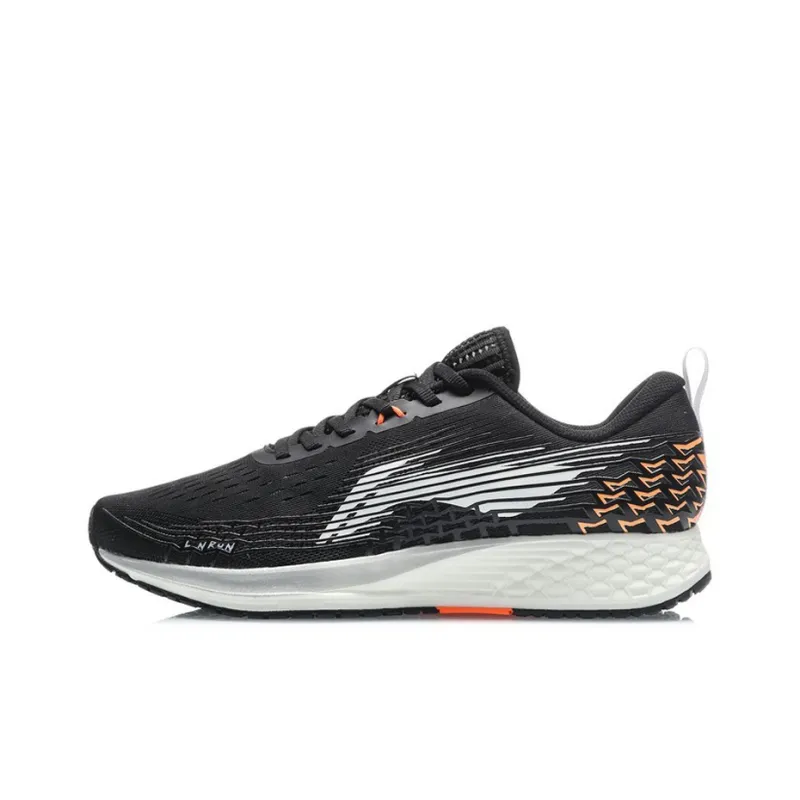 LiNing Red Hare 4 Cushioning Breathable Supportive Rebound Low Top Running Shoes Men's Obsidian-0