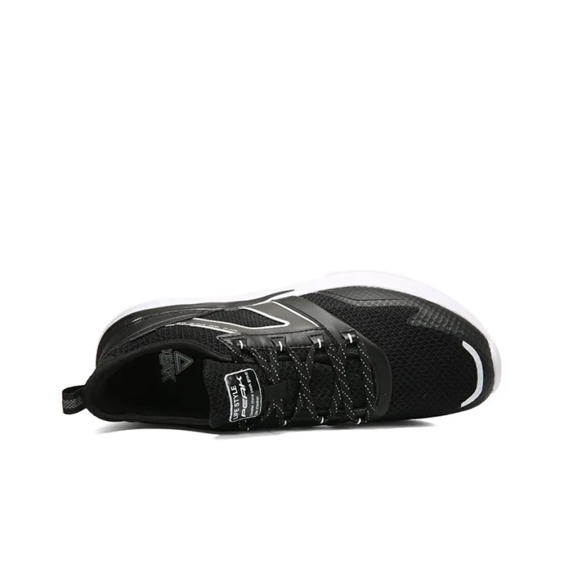 PEAK Breathable Low Top Running Shoes Women's Black White-2