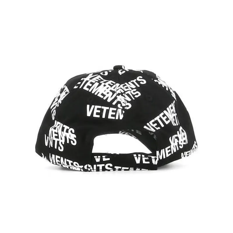 Vetements Baseball Caps Unisex Black/White-0