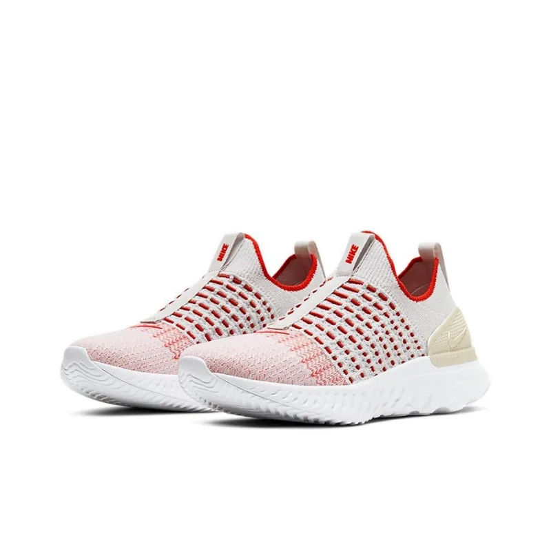 Nike React Phantom Run Flyknit 2 Vast Grey Fire Pink Team Orange Women's-2