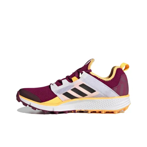 Adidas Terrex Speed Running Shoes Women's Low-Top Red/Yellow/White