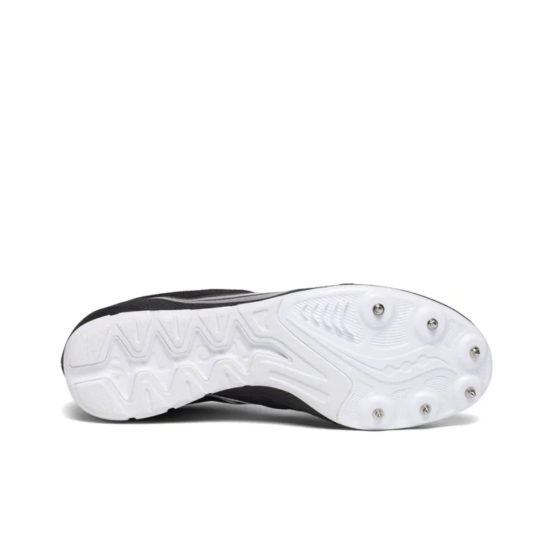 Saucony Cushioning Lightweight Wear Resistant Slip Resistant Low Top Running Shoes Men's Black White-4