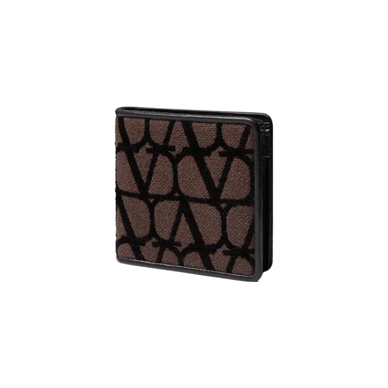 Valentino GARAVANI Leather Wallets Card Holders Regular Men's Black-1