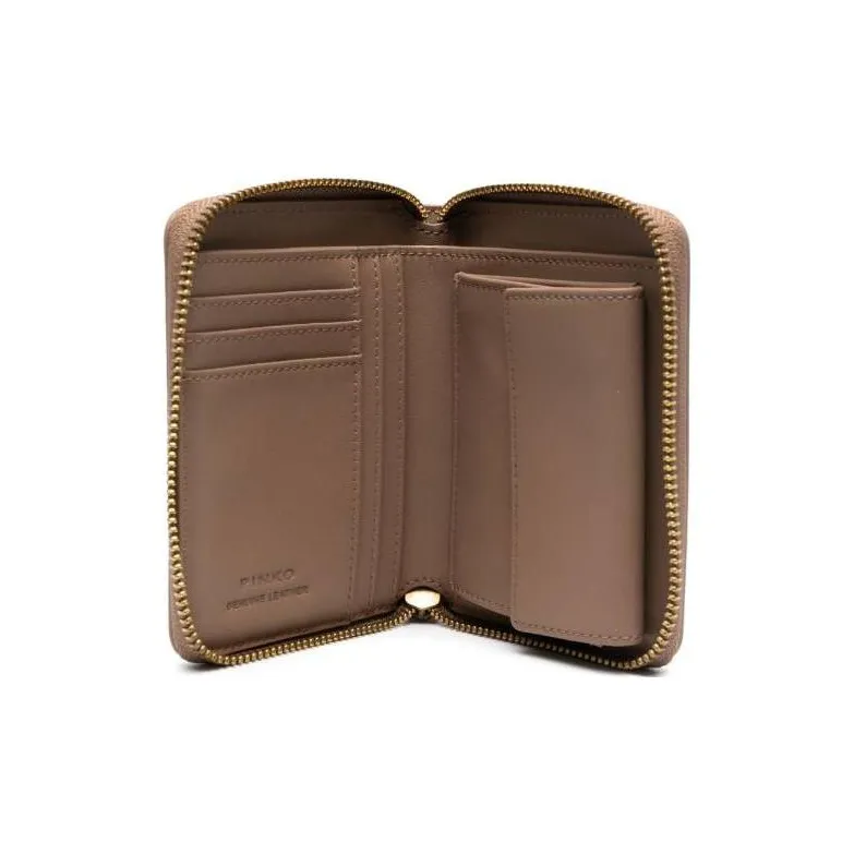PINKO Leather Wallet Regular Women's Beige-2