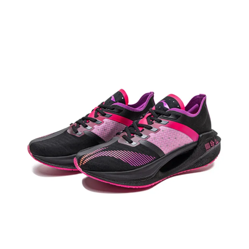 LiNing Jueying Essential Lightweight Coverage Low-Top Running Shoes Women's Black Purple-2