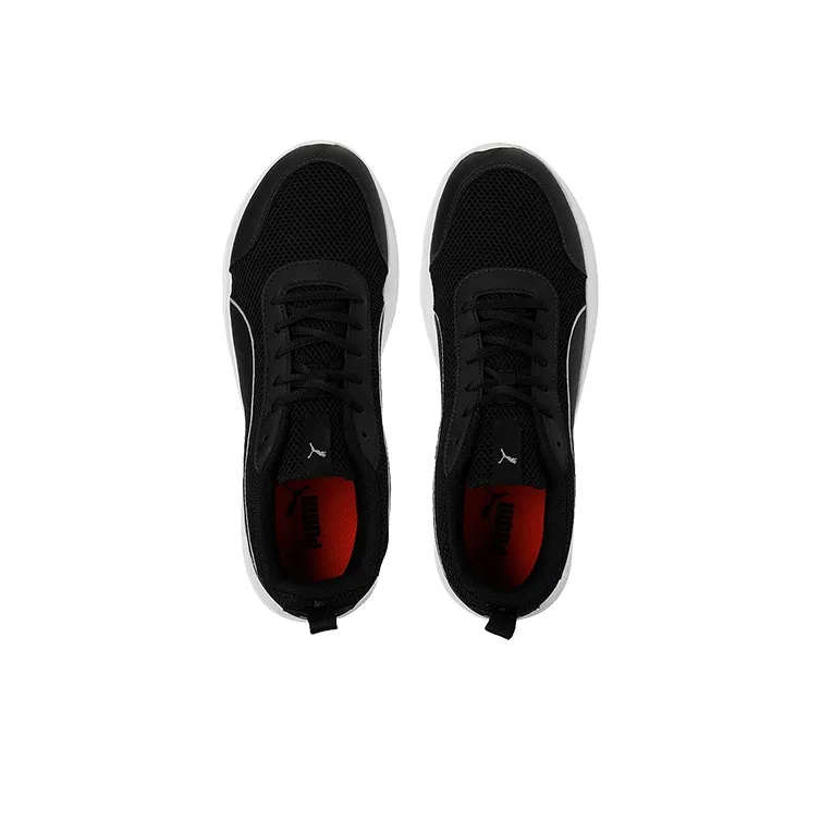 PUMA Sear Idp Cushioned Wear-Resistant Breathable Low-Top Running Shoes Men's Black White-3