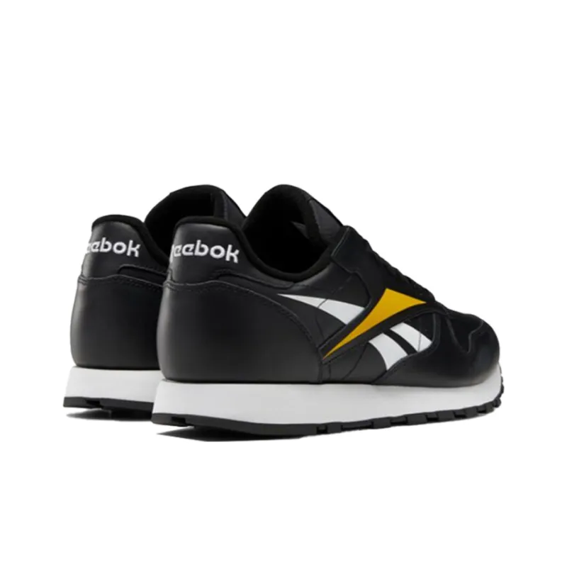Reebok Classic Leather Mu 'Black Toxic Yellow'-3