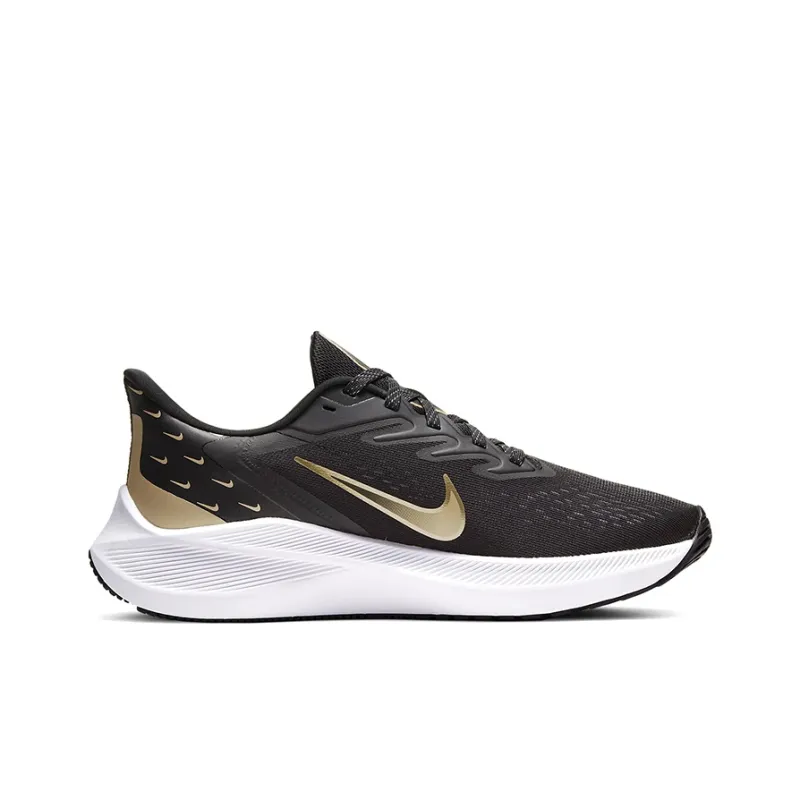 Nike Air Zoom Winflo 7 Premium 'Black Metallic Gold Grain' Women's-1