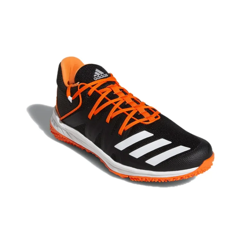 Adidas Speed Turf Breathable Low-Top Running Shoes Men's Black Orange-2