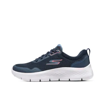 Skechers Go Walk Fle Cushioning Anti Slip And Wear Resistant Rebound Low Top Casual Shoes Women's Blue Pink