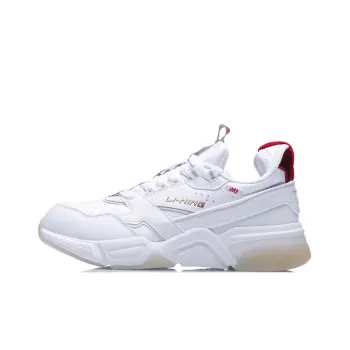 LiNing 001 Daily Gold Rush Journey CNY Durable Breathable Low Top Running Shoes Women's White Red