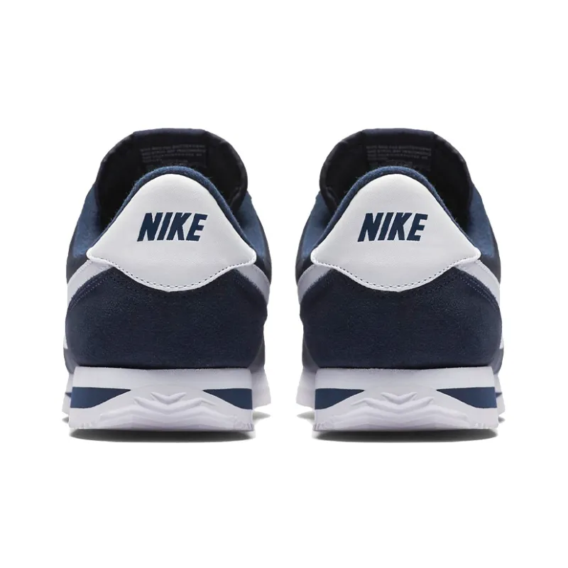 Nike Cortez Basic Nylon Obsidian White Metallic Silver-4