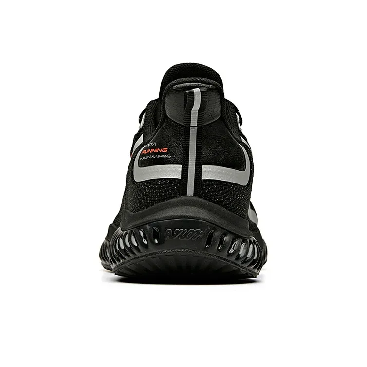 Anta Shock Absorbers Slip Resistant, Abrasion Resistant, Breathable Low Top Running Shoes Men's Black Silver-4