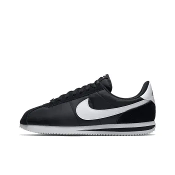 Nike Cortez Basic Nylon Black White Metallic Silver