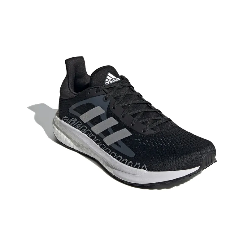 Adidas Solar Glide 3 Breathable Low-Top Running Shoes Women's Black Silver-2