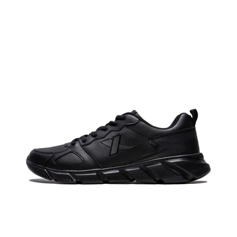 XTEP Anti Slip Wear Resistant Low Top Running Shoes Men's Black Gray-0