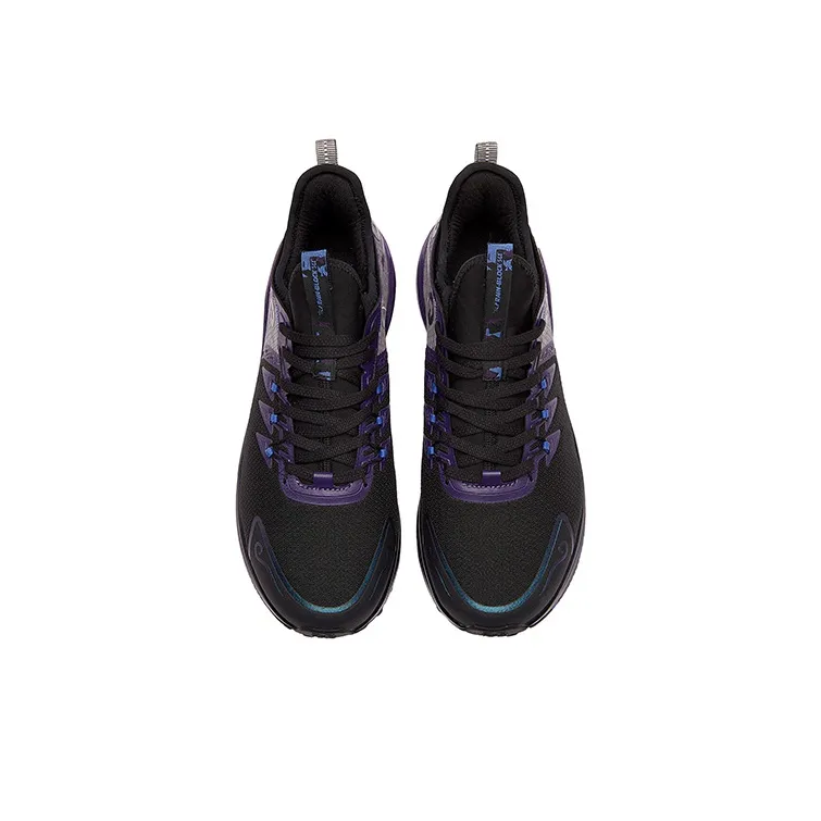 SHENGDOUSHIXINGSHI x 361° Waterproof And Breathable Low Top Running Shoes Men's Black Purple-3