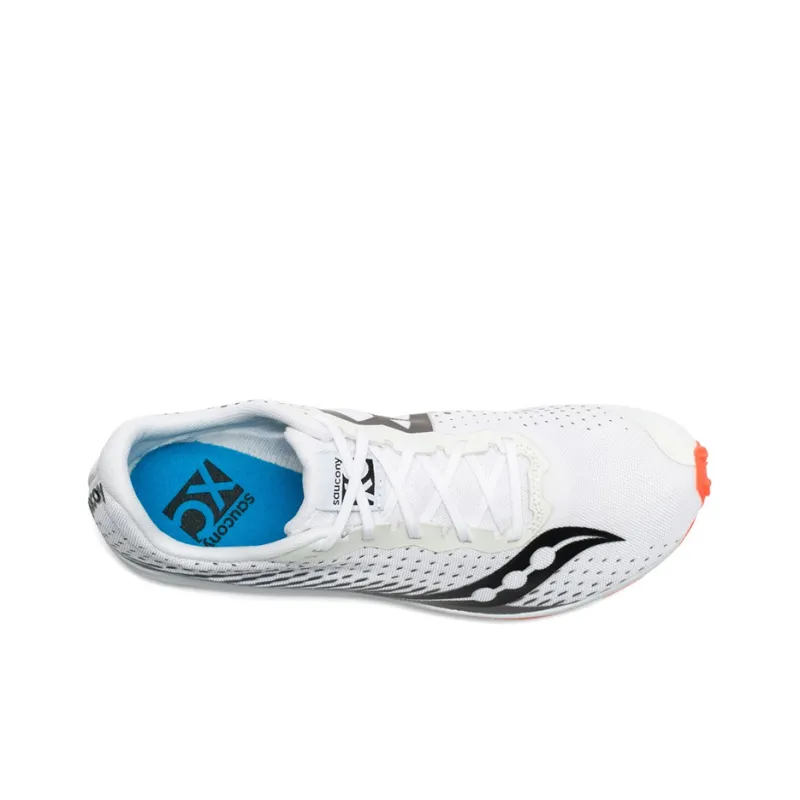 Saucony Kilkenny XC8 Spike Low Top Running Shoes Men's White Red-3