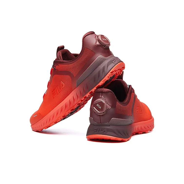 FILA Fence Cushioning Anti-Slip Wear-Resistant Breathability Low-Top Running Shoes Men's Red-2