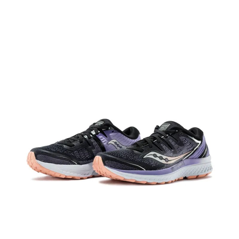 Saucony Guide Iso2 Running Shoes Women's Low-Top Black Purple-2