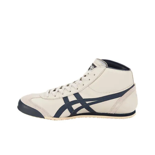 Onitsuka Tiger Mexico Mid Runner Running Shoes Unisex Mid-Top Off White/Dark Blue