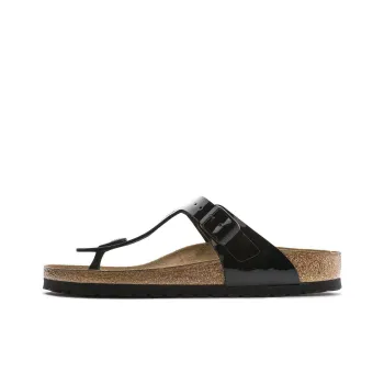 Birkenstock Gizeh Abrasion-Resistant Flip Flops Unisex Black Narrow Fit