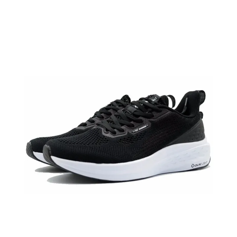361° FlyFish 1 Breathable Low Top Running Shoes Women's Black White-1