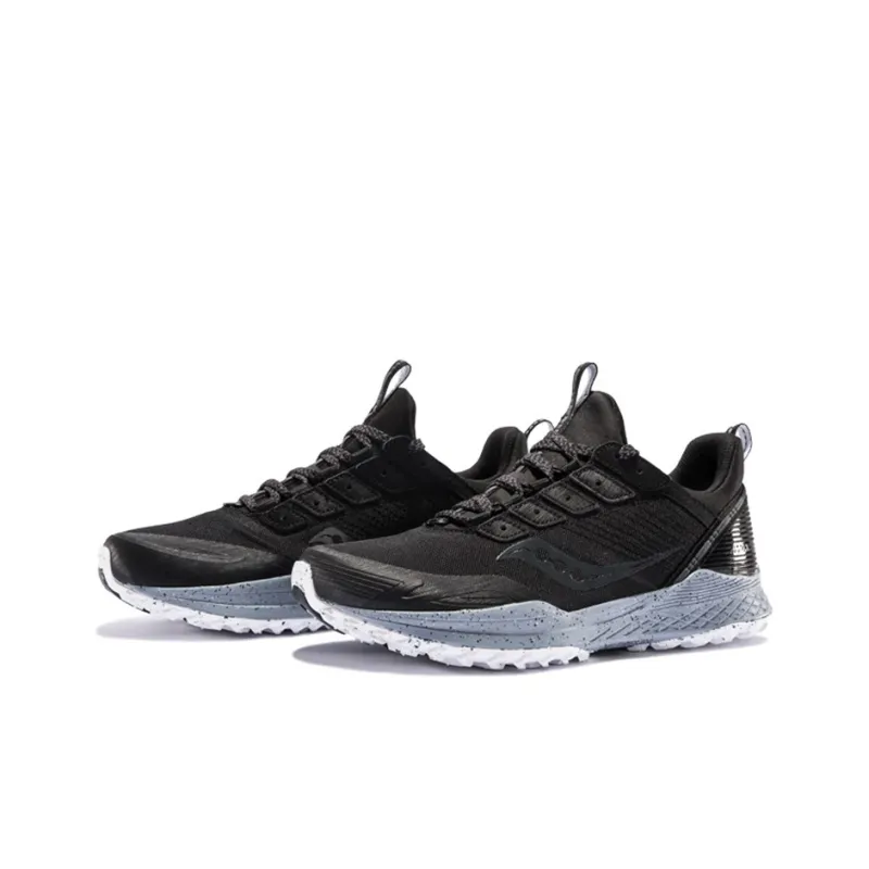 Saucony Mad River TR Turbulent Flow Cushioned Wear-Resistant Lightweight Low-Top Running Shoes Men's Black-2