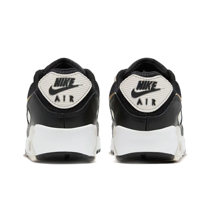 Nike Air Max 90 Black Metallic Gold Summit White Women's-3