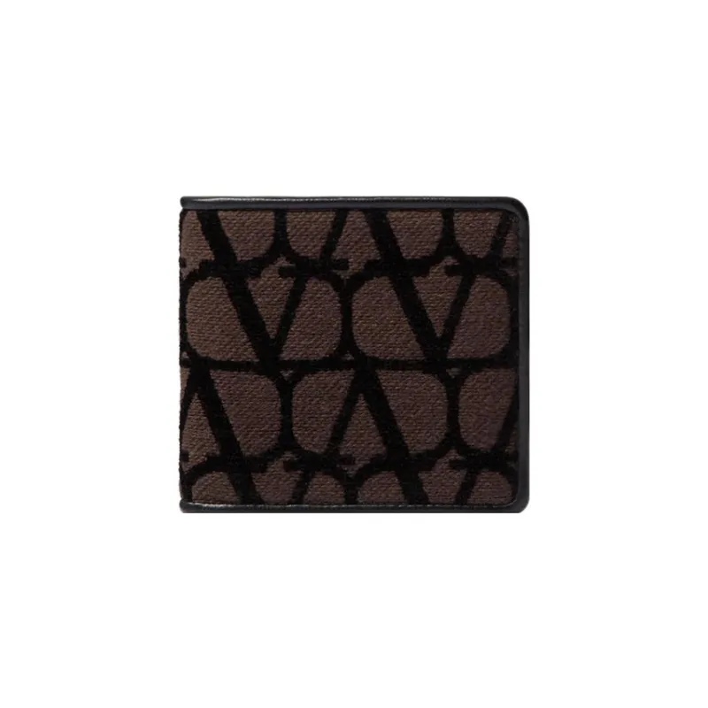 Valentino GARAVANI Leather Wallets Card Holders Regular Men's Black-0