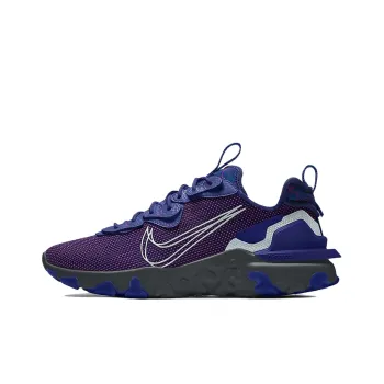 Yeti Out x Nike React Vision Cushioned Slip-Resistant Low-Top Running Shoes Men's Purple Black
