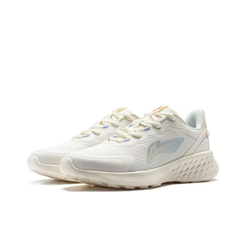 LiNing Soft Breathable Low Top Running Shoes Women's Ecru-2