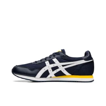 Asics Tiger Runner Anti-Slip And Wear-Resistant Breathable Low-Top Running Shoes Unisex Dark Blue White