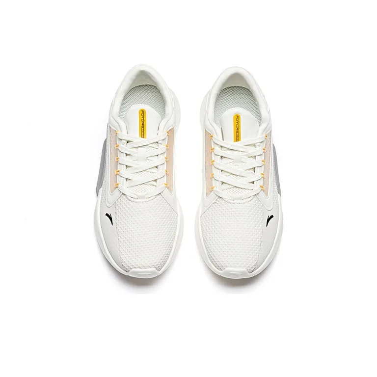 Anta Cushioning Abrasion Resistant Lightweight Low Top Running Shoes Men's White-2