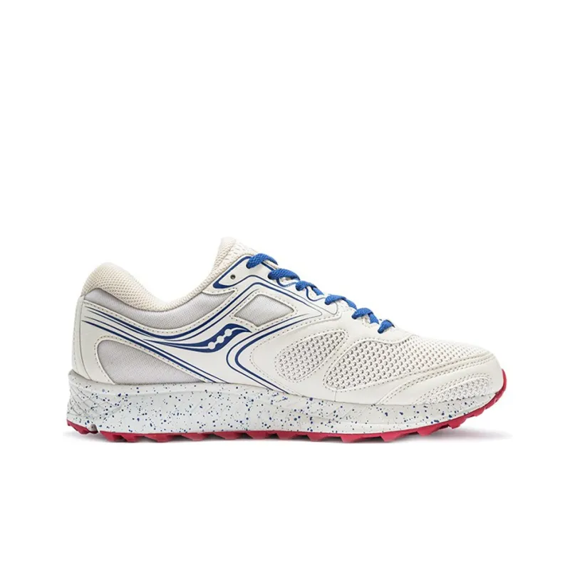 Saucony Cohesion 12 Anti-Slip And Wear-Resistant Lightweight Low-Top Trail Running Running Shoes Men's Beige White Blue-1