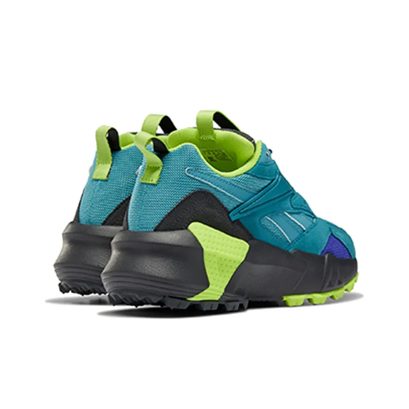 Reebok Aztrek Running Shoes Women's Low Top Black/Green/Blue-3