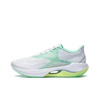 LiNing Super Light 20 Cushioned Slip Resistant Abrasion Resistant Low Top Casual Running Shoes Women's White Green