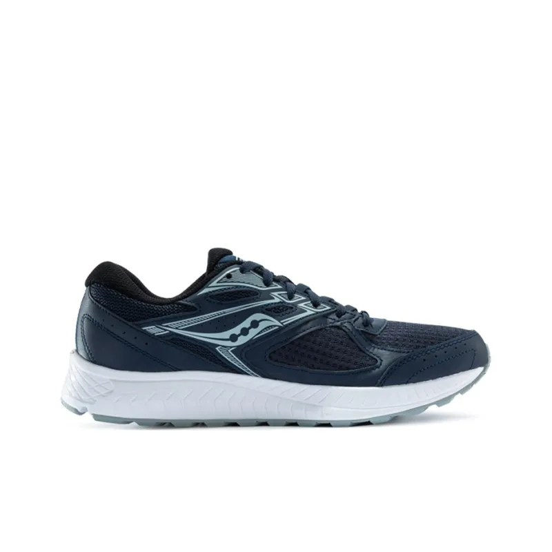Saucony Cohesion 13 Slip-Resistant Breathable Lightweight Low-Top Running Shoes Men's Dark Blue Silver-1