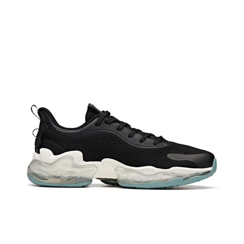 Anta Cushioning Breathable Coverage Support Balance Lightweight Low-Top Running Shoes Men's Black-1