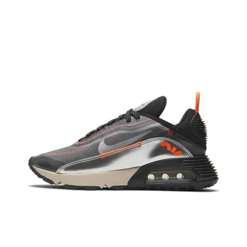 Nike Air Max 2090 Running Shoes Women's Low-Top Black/Silver/Orange