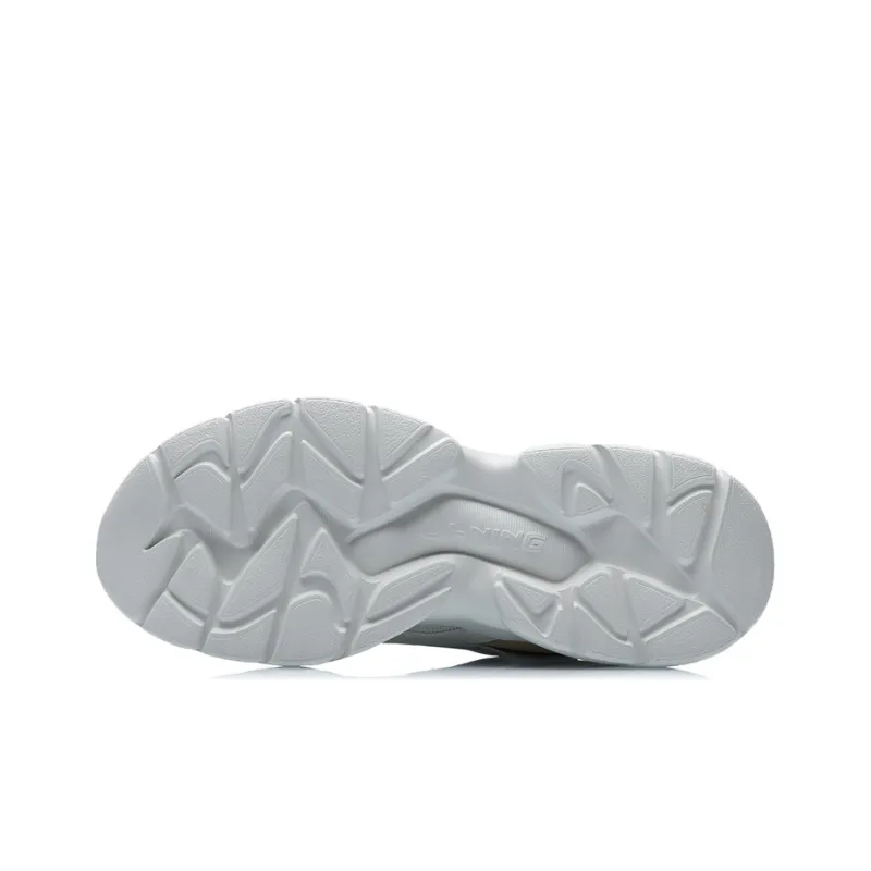 LiNing Anti Slip Wear Resistant Low Top Running Shoes Unisex Taupe-3